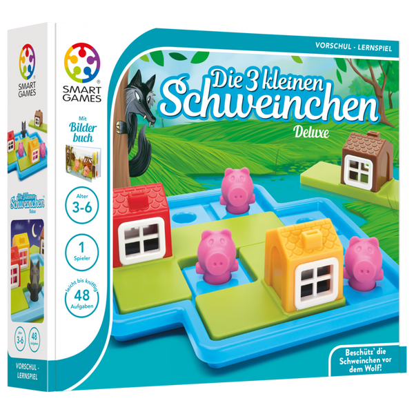 SMARTGAMES Die 3 kleinen Schweinchen, 1 Spieler, 3 - 6 Jahre