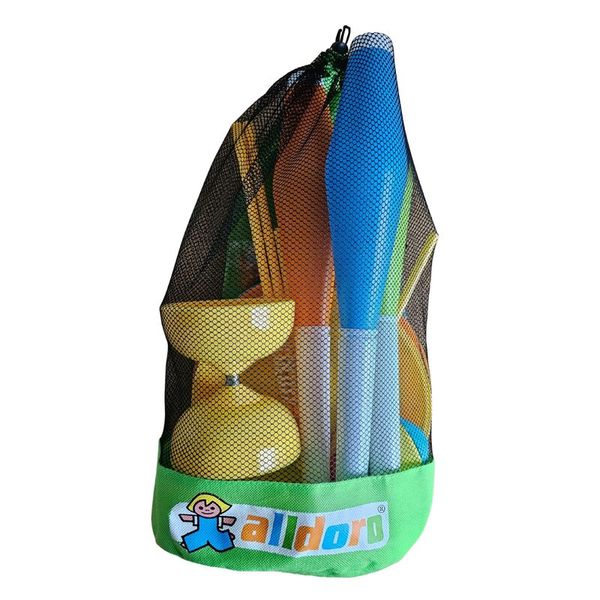 ALLDORO Jonglier Set im Rucksack, 15 Teile