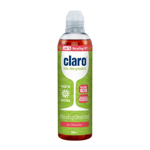 CLARO Öko Handgeschirrspülmittel Rhabarber, 500 ml