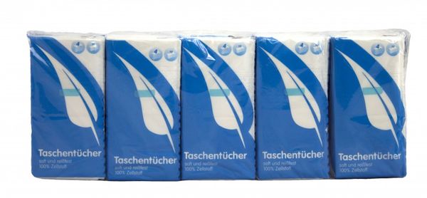 Taschentücher, 4-lagig, extra weich, 10 Päckchen (je 10 Tücher)