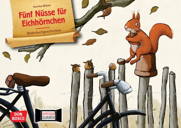 Kamishibai Bildkartenset - Fünf Nüsse für Eichhörnchen