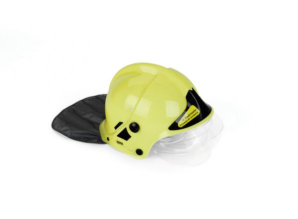 Feuerwehrhelm neon mit Visier 