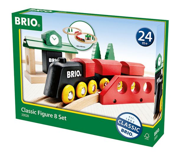 BRIO Bahn Acht Starter-Set Classic, 22 Teile aus Holz, ab 2 Jahre