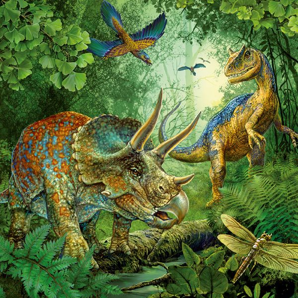 RAVENSBURGER Puzzle Faszination Dinosaurier, 3 x 49 Teile,  ab 5 Jahre