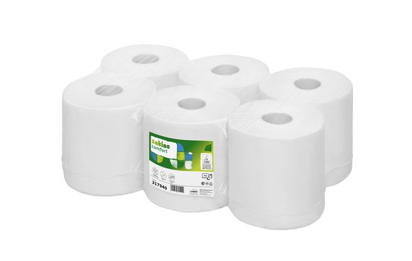 Handtuchrolle Satino comfort 20,5 cm x 150 m, 100% Recyclingpapier, 2 lagig, 6 Rollen