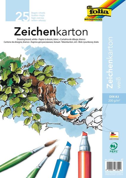 Zeichenpapier DIN A3, weiß, 150 g/m2, 250 Blatt