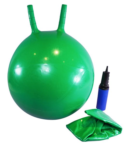 Hüpfball mit Haltegriffen und Pumpe, 45cm, bis 80kg (SONDERANGEBOT)