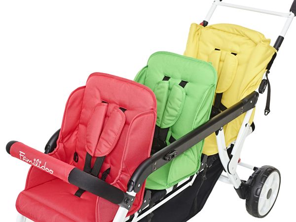 FAMILIDOO Lidoo 3BB+, 3-Sitzer Kinderwagen von Geburt an bis zum Kleinkind