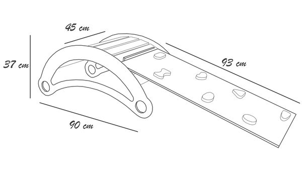 Kletterbogen/Wippe mit Rampe/Rutsche
