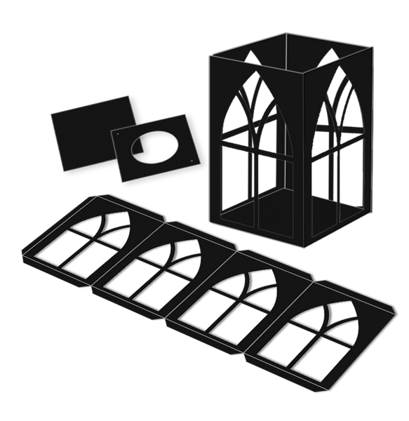 Laternen-Rohlinge "Fenster", 14 x 20 cm, 25 Sets