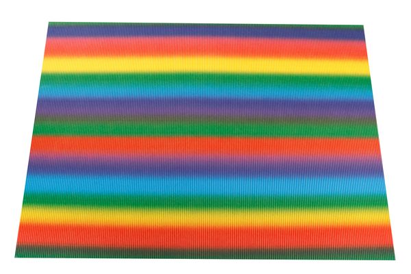 Regenbogen-Wellpappe 50 x 70 cm, 10 Bogen