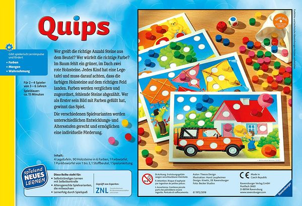 RAVENSBURGER Quips, Suchspiel, 2-4 Spieler, ab 3 Jahre, Spieldauer ca. 15 Minuten