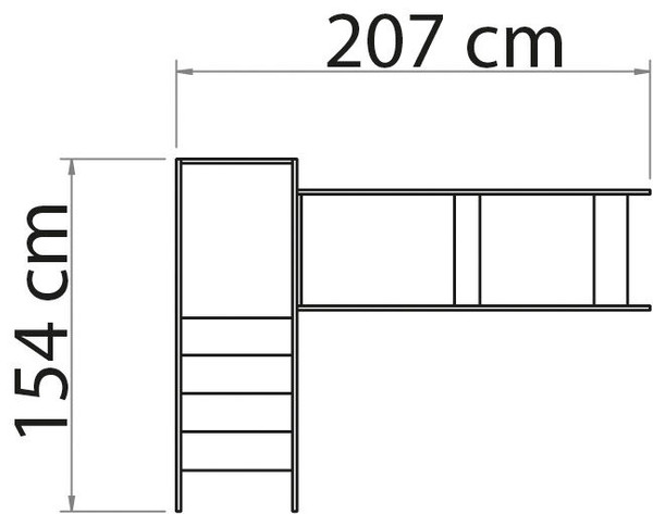 Modulares Spielpodest mit Kletteraufstieg & Rutsche, 2-teilig, ab 18 Monate, 10 Jahre Garantie