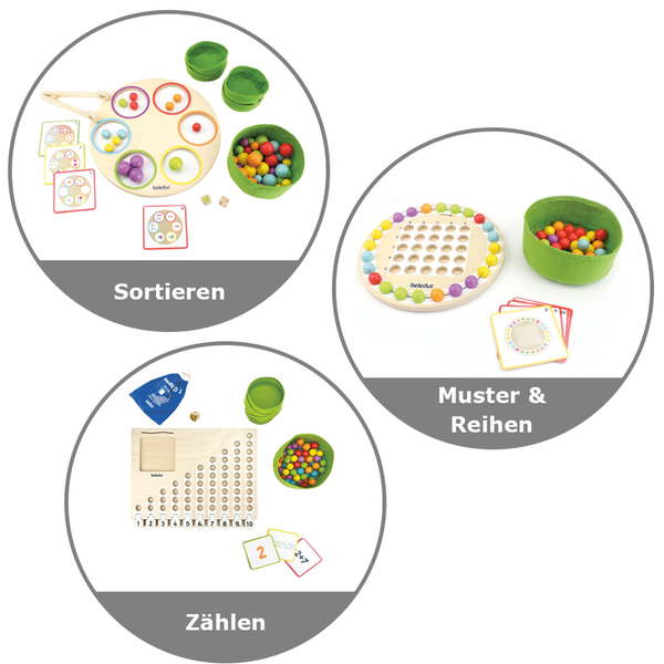 Kiga Lernspiel-Set Marbelino 1 + 2 + 3, ab 4 Jahre