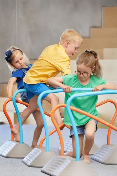 Mini Parkour - Hürde Gerade,  2er-Set Blau