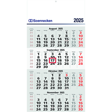 Wandkalender / 4 Monatskalender 2025