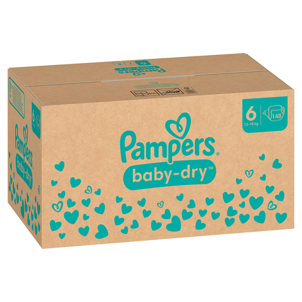 Pampers Baby Dry Gr. 6 Extra Large (13-18kg), 148 Stk.