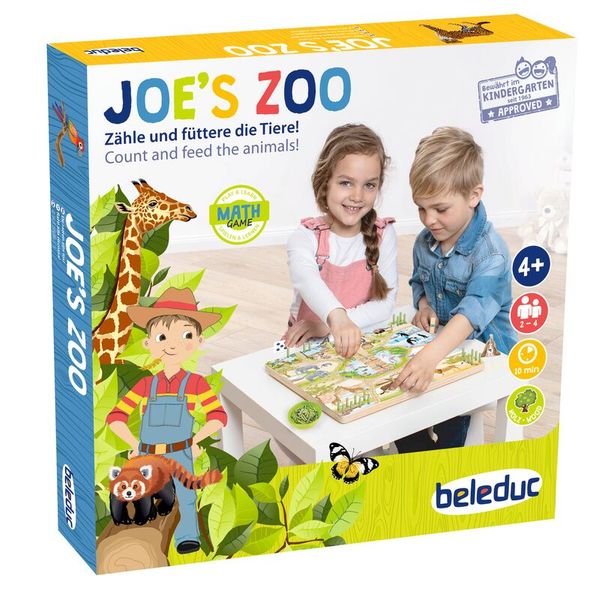 Brettspiel Joe´s Zoo, Zahlen 1-10 & Sprache, 2-4 Personen, ab 4 Jahre