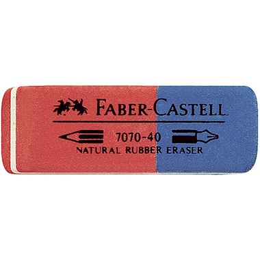 Faber-Castell Radierer Kautschuk rot/blau