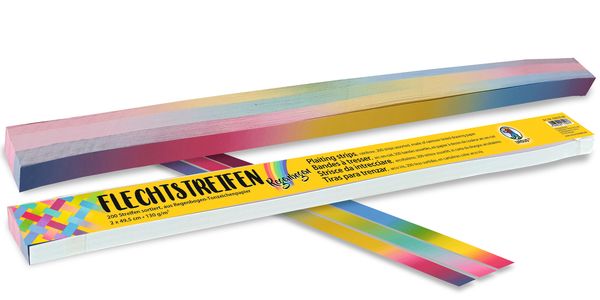 Regenbogen-Flechtstreifen, 200 Stück