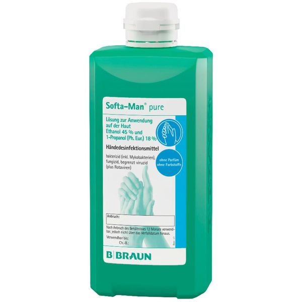 B. Braun Softa-Man® pure Händedesinfektion, VAH zertifiziert, 500ml