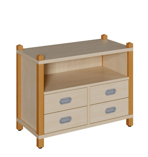 Stollenschrank mit 4 Schüben, 82 cm Breite