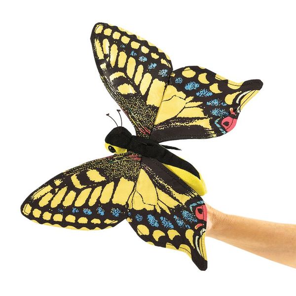 FOLKMANIS Handpuppe Schwalbenschwanz Schmetterling (30 cm)