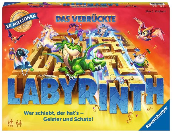 RAVENSBURGER Das verrückte Labyrinth, Konzentrationsspiel, 2-4 Spieler, 7-99 Jahre