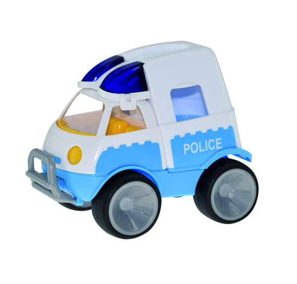 GOWI Polizeiwagen, klein, 14 x 9 x 11 cm, ab 1 Jahr