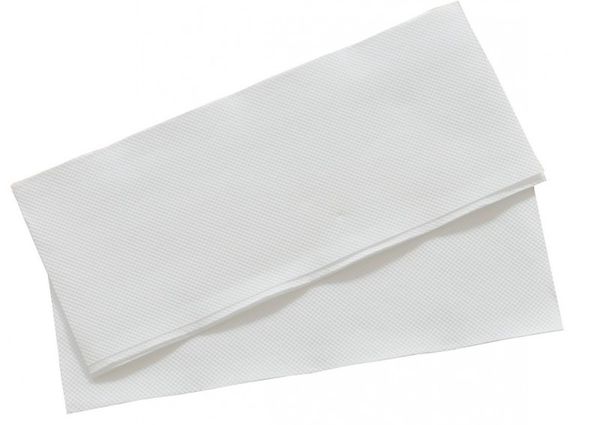 Falthandtuchpapier, 2-lagig, weiß, V-Falz, 23x23cm, 3.200 Blatt