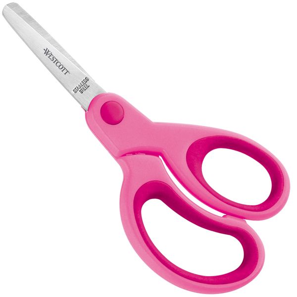 Kinderschere Westcott Softgrip Kids, rund, pink, 13cm