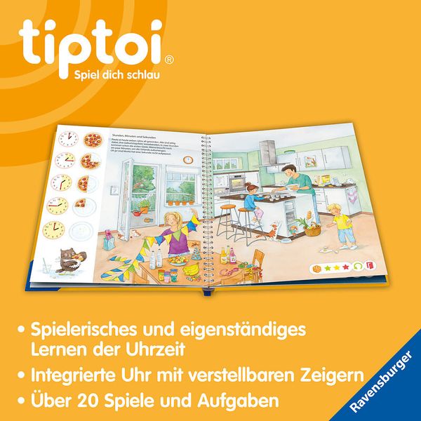 RAVENSBURGER tiptoi® Meine Lern-Spiel-Welt: Uhr und Zeit, ab 4 Jahre