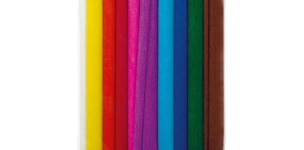 Werola Niflamokrepp, 50cm x 2m, sort.Farben, 10 Rollen