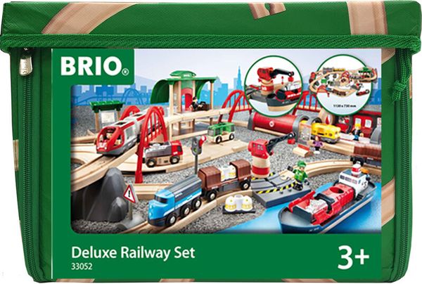 BRIO Straßen & Schienen Bahn Set Deluxe, ab 1 Spieler, ab 3 Jahre