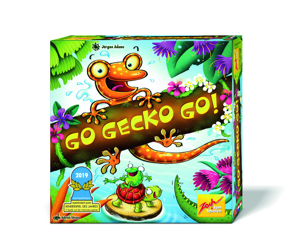 Go Gecko Go! Brettspiel, 2-4 Personen, ab 6 Jahre