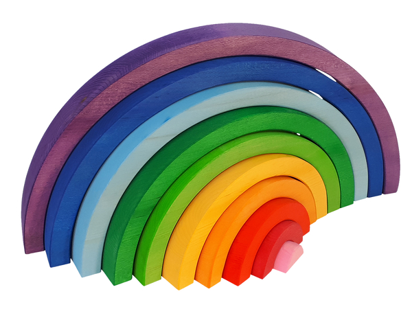 BAUSPIEL Riesen-Regenbogen, 10 Teile, (LxHxT): 50 x 25 x 5 cm, ab 18 Monate 