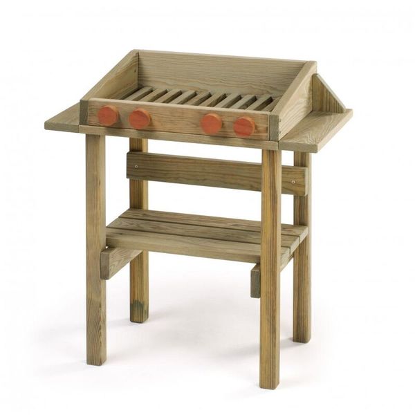 ERZI Outdoor Grill aus Holz, LxBxH: 30 x 60,3 x 66 cm