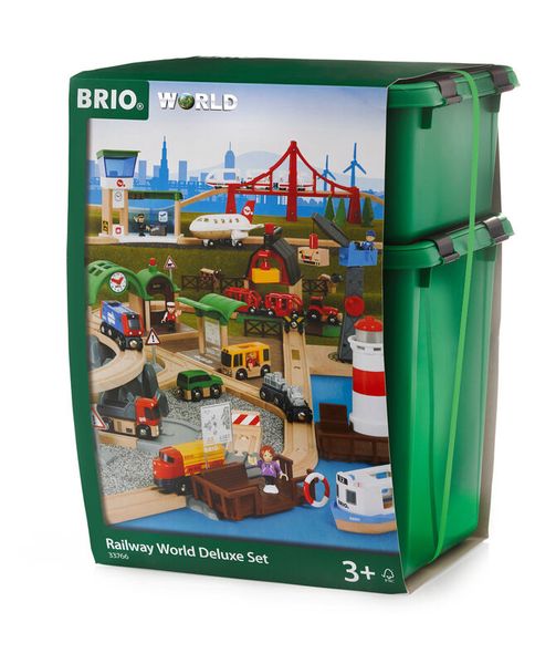 BRIO Großes Premium Set in Kunststoffboxen (106 Teile), ab 1 Spieler, ab 3 Jahre