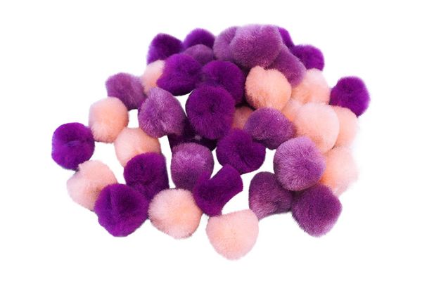 Pompons, Ø 2 cm, 1500 Stück, Farbe gemischt