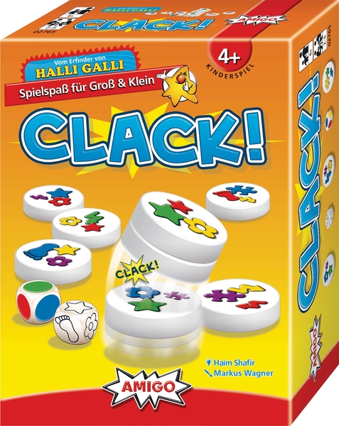 Clack!, Gesellschaftsspiel, 2-6 Personen, ab 4 Jahre