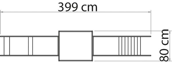 Modulares Spielpodest mit Treppenaufstieg, Brücke & Rutsche, 3-teilig, ab 18 Monate, 10 Jahre Garantie