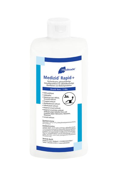 Medizid Rapid+ Schnelldesinfektion Sprühflasche, VAH, 0,5l