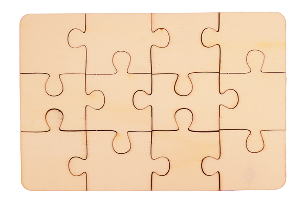 Puzzle-Rohlinge aus Holz, 8 Stück (SONDERANGEBOT)