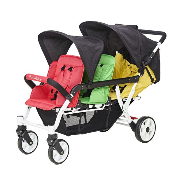 FAMILIDOO Lidoo 3BB+, 3-Sitzer Kinderwagen von Geburt an bis zum Kleinkind