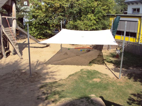 Sonnenschutzanlage Viereck, 5 x 5 m, 200 g/qm