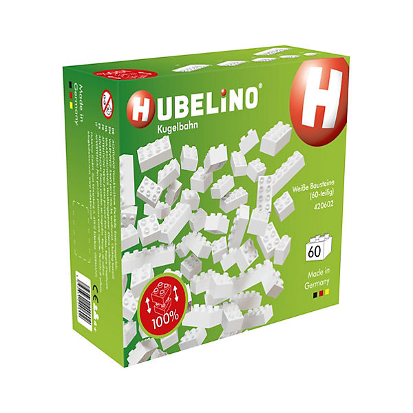 HUBELINO Weiße Bausteine, 60 Teile