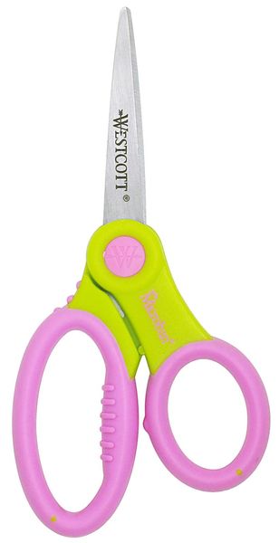 Westcott MICROBAN Schulschere, spitz, antibakteriell, Soft-Grip Griff, 13cm