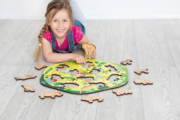 XXL Puzzle Wild Animals, 41 Teile, ab 4 Jahre