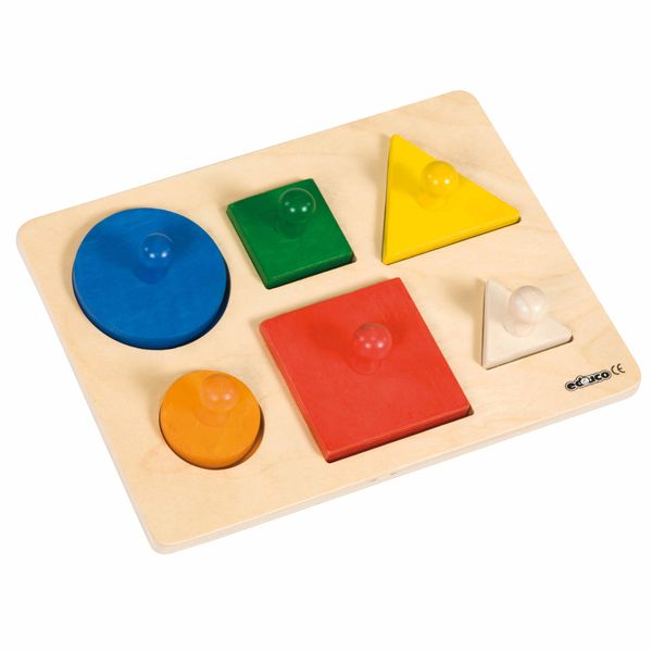 EDUCO Sortier-Puzzle mit geometrischen Formen, 6 Teile, ab 1 Jahr