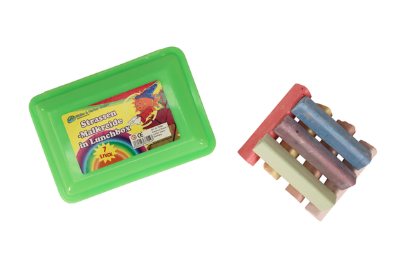 Spielplatzkreide in Lunchbox, 7 Farben